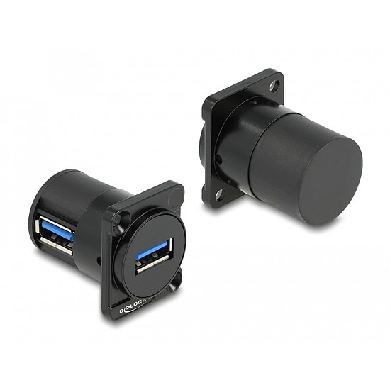 Delock D-típusú Modul USB 2.0 A-típusú anya - anya 90 fokban ívelt
