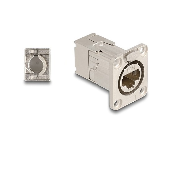 Delock D-típusú RJ45 beépített csatlakozó LSA kapcsolattal Cat.6A STP fém
