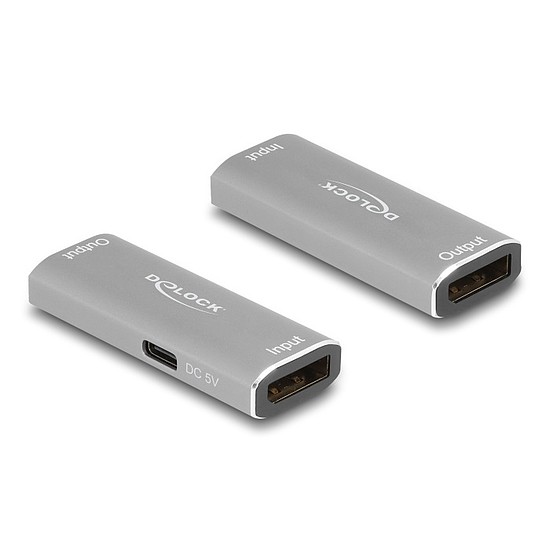 Delock DisplayPort 1.4 ismétlő 8K 30 Hz 20 m