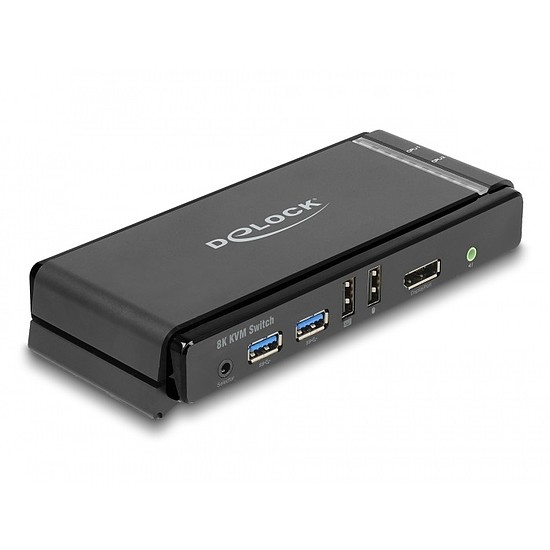 Delock DisplayPort 1.4 KVM switch 8K 60 Hz USB 5 Gbps-vel és audióval