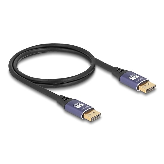 Delock DisplayPort kábel 8K 60 Hz 1 m lila fém