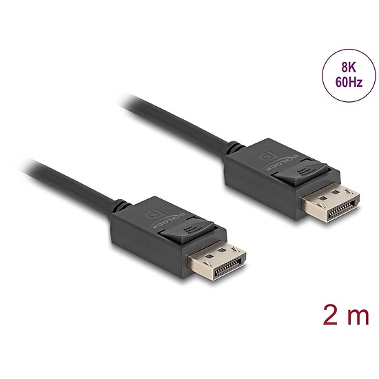Delock DisplayPort kábel 8K 60 Hz 40 Gbps 2 m