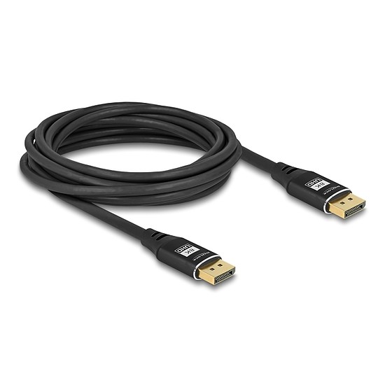 Delock DisplayPort kábel 8K 60 Hz 5 m fekete fém