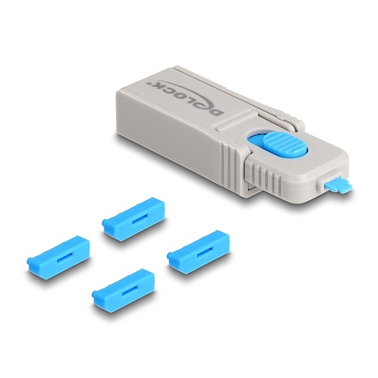Delock DisplayPort port blokkoló szett DisplayPort anya portokhoz 4 db. + lezáró eszköz
