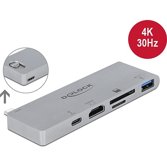 Delock Dokkoló állomás MacBook-hoz 4K és PD 3.0-val (87745)