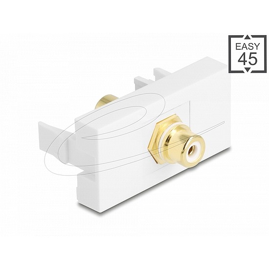 Delock Easy 45 modul RCA anya RCA anya aranyozott fehér / fehér