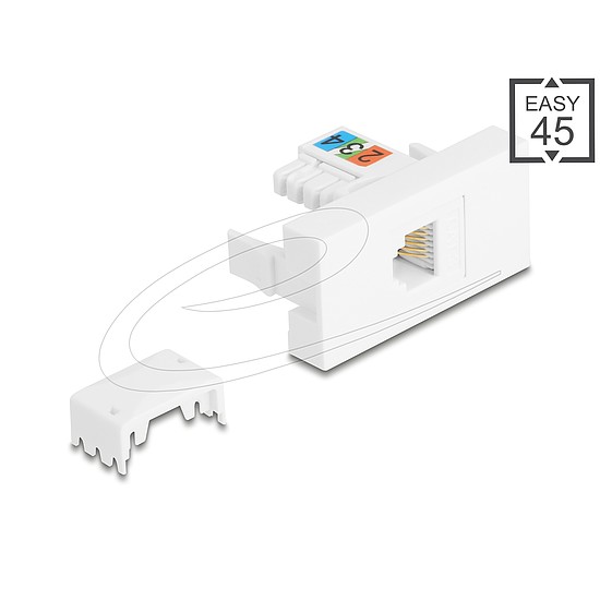 Delock Easy 45 Modul RJ12 jack - LSA UTP fehér