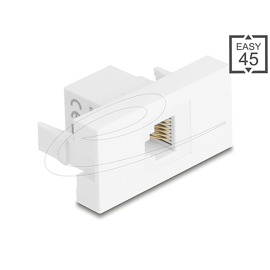 Delock Easy 45 Modul RJ12 jack - RJ12 jack UTP fehér