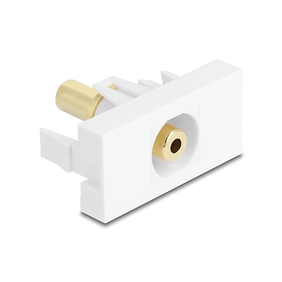 Delock Easy 45 Modul sztereó jack aljzat 3,5 mm 3 tűs sztereó jack aljzat 3,5 mm 3 tűs aranyozott fehér