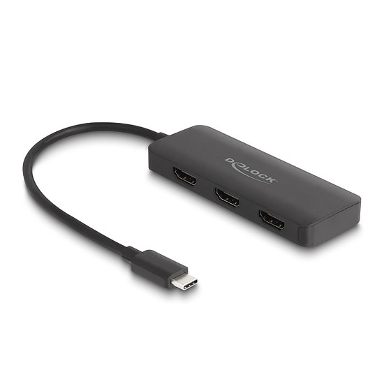 Delock Elosztó USB Type-C csatlakozóval (DP alternatív mód támogatás) 2 db. HDMI MST 4K 60 Hz