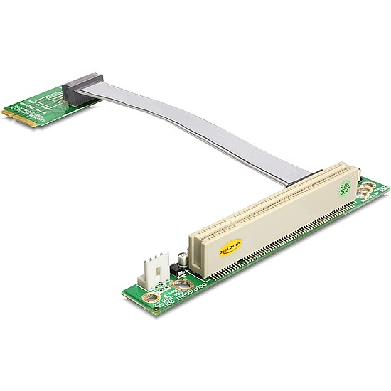 Delock emelő kártya, Mini PCI Express > PCI 32 Bit / 5 V, balos illesztés (41359)