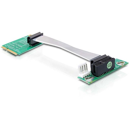 Delock emelőkártya Mini PCI Express > PCI Express x1, balos, 13 cm (41370)