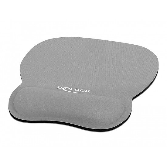 Delock Ergonomikus egér pad csuklótámasszal szürke 245 x 206 mm (12698)