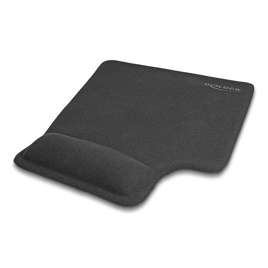 Delock Ergonomikus egérpad gél csuklótámasszal balkezes fekete