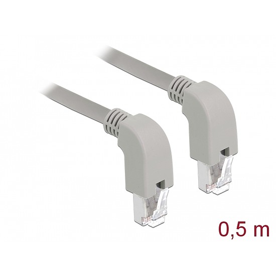 Delock Hálózati kábel RJ45 Cat.6A S/FTP lefelé néző / lefelé néző 0,5 m (85876)
