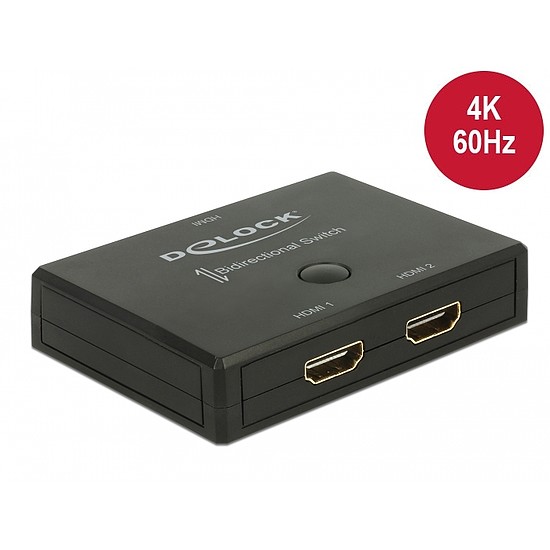 Delock HDMI 2 - 1 kapcsoló kétirányú 4K 60 Hz (18749)