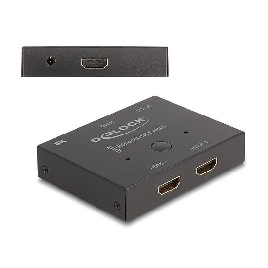 Delock HDMI 2 - 1 kapcsoló kétirányú 8K 60 Hz