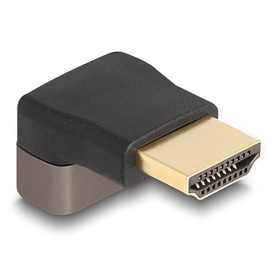 Delock HDMI adapter apa - anya 90 felfelé néző csatlakozódugóval 8K 60 Hz szürke fém