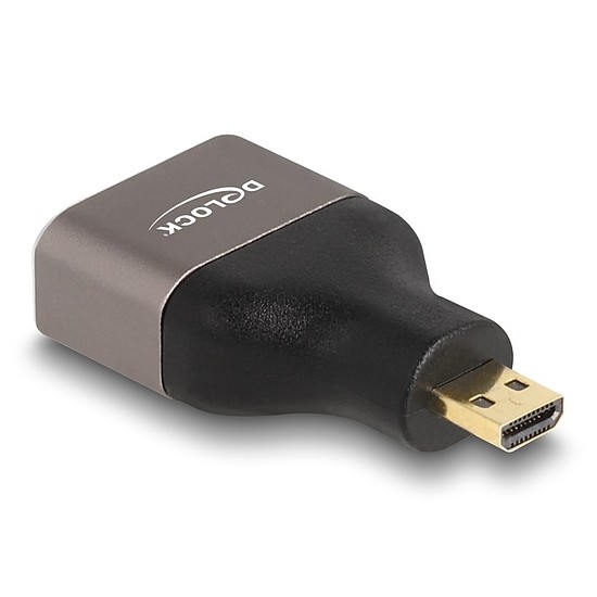 Delock HDMI adapter Micro-D apa - A anya 8K 60 Hz szürke fém