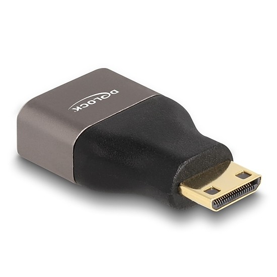 Delock HDMI adapter Mini-C apa - A anya 8K 60 Hz szürke fém