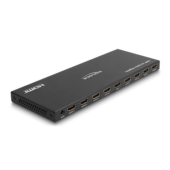 Delock HDMI elosztó 1 x HDMI megoszlik 8 x HDMI-vé, 4K 60 Hz kimenettel és downscalerrel