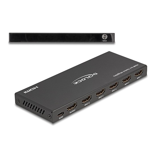 Delock HDMI kapcsoló 5 x HDMI bemenet - 1 x HDMI kimenet 8K 60 Hz