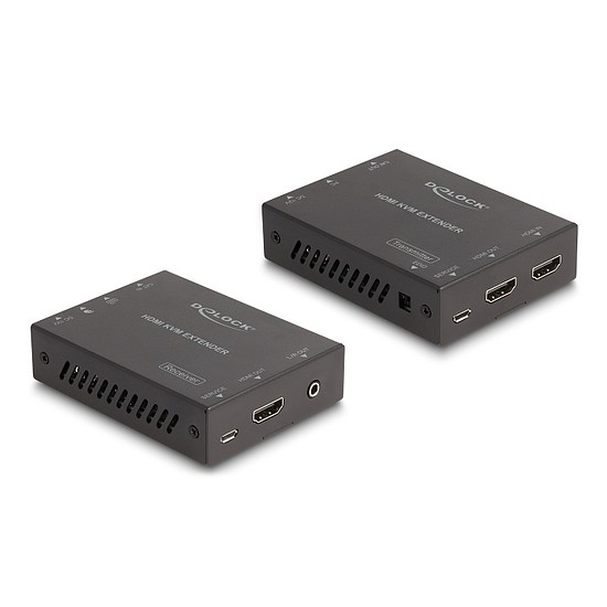 Delock HDMI KVM hosszabbító készlet Cat.6 kábelen keresztül 4K 60 Hz 70 m