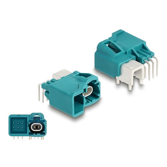 Delock HDMTD szimpla + Táptűs (Powerpin) apa hajlított PCB