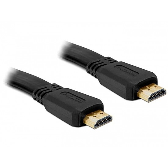 Delock High Speed HDMI Ethernet kábel - A apa/apa 1,0m lapos (82669)