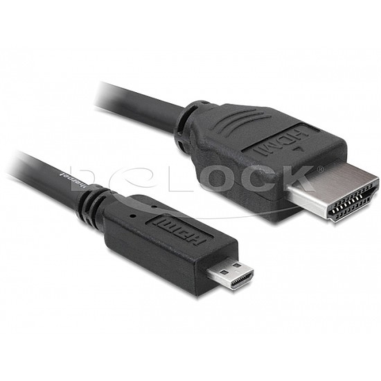Delock High Speed HDMI Ethernet kábel A/D - A apa/apa 1,0m (82661)