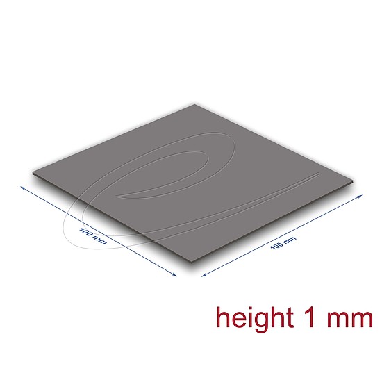 Delock Hővezető párna 100 x 100 x 1 mm M.2 modulokhoz 3,2 W/mK alacsony olaj szivárgás