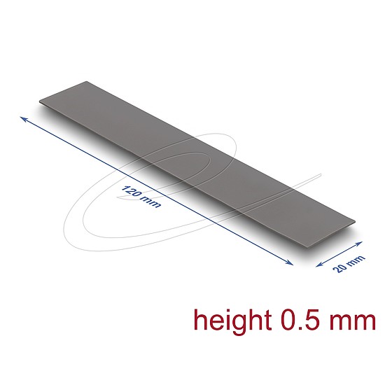 Delock Hővezető párna 120 x 20 x 0,5 mm M.2 modulokhoz 3,0 W/mK