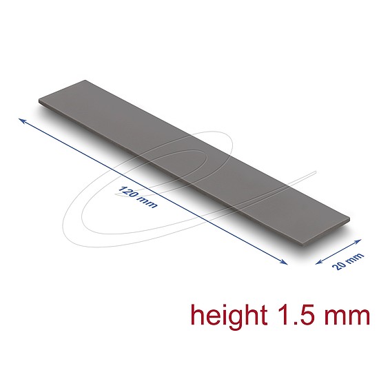 Delock Hővezető párna 120 x 20 x 1,5 mm M.2 modulokhoz 3,0 W/mK