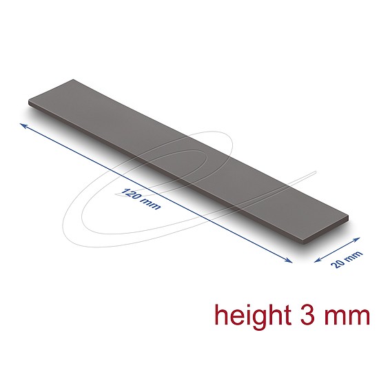 Delock Hővezető párna 120 x 20 x 3 mm M.2 modulokhoz 3,0 W/mK