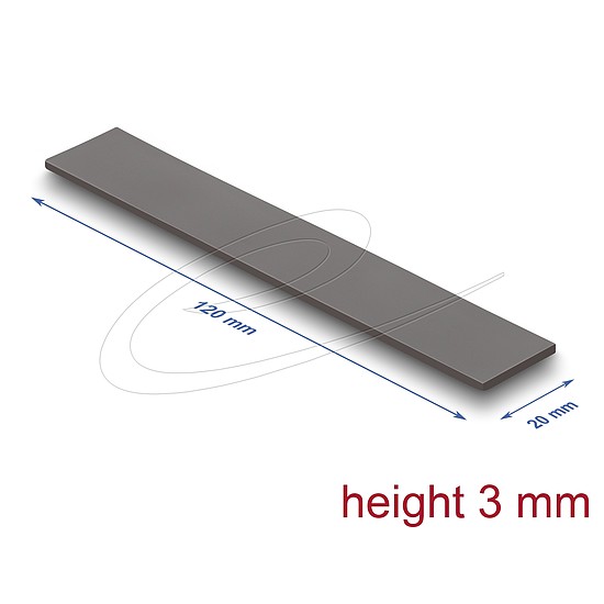 Delock Hővezető párna 120 x 20 x 3 mm M.2 modulokhoz 3,2 W/mK alacsony olaj szivárgás