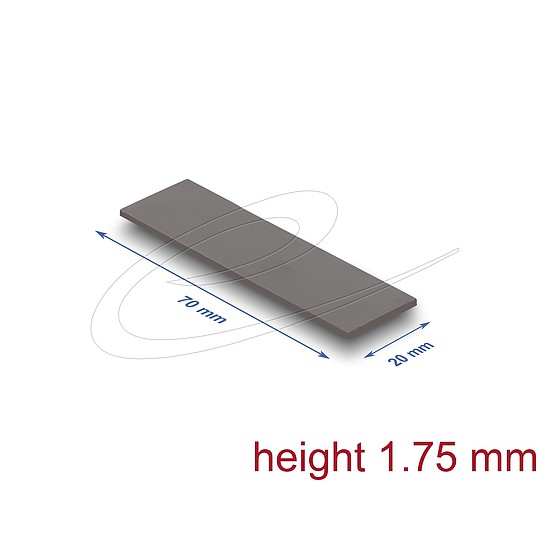 Delock Hővezető párna 70 x 20 x 1,75 mm M.2 modulokhoz 3,0 W/mK