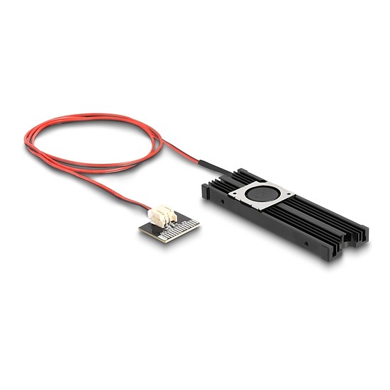 Delock Hűtőborda ventillátorral M.2 SSD 2280-hoz, fekete