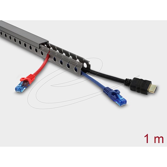 Delock Huzalozási csatorna 25 x 25 mm - hosszúsága 1 m szürke