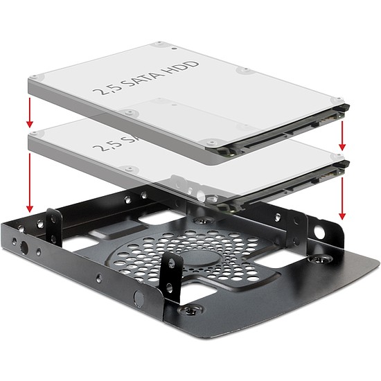 Delock illesztő keret 3.5 > 2 x 2.5 HDD (18198)