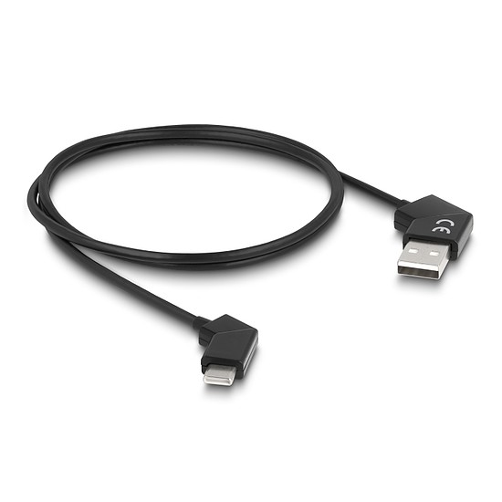 Delock Kábel A-típusú USB 2.0 apa - USB Type-C apa elforgatható gyors töltő funkcióval 60 W 1,2 m
