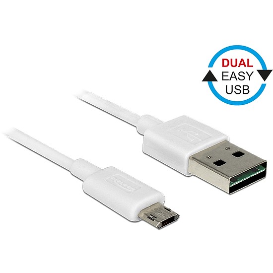 Delock Kábel, EASY-USB 2.0-s A-típusú csatlakozódugó > EASY-USB 2.0-s Micro-B típusú csatlakozódugó, (84805)