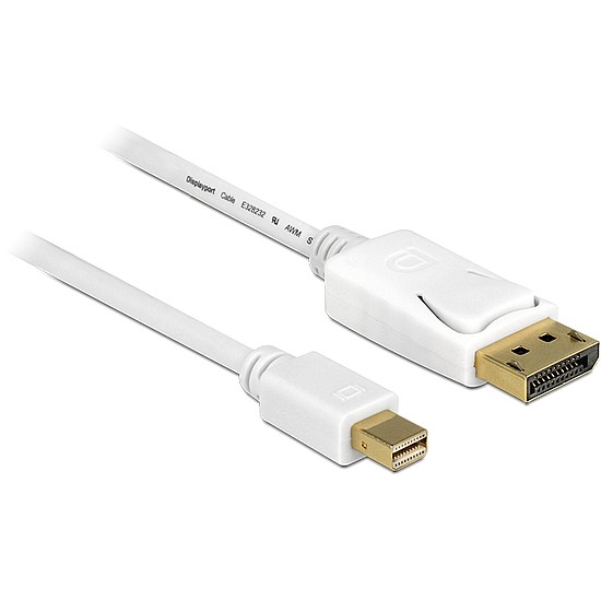 Delock Kábel mini Displayport dugó > Displayport dugó 7 m, fehér (83485)