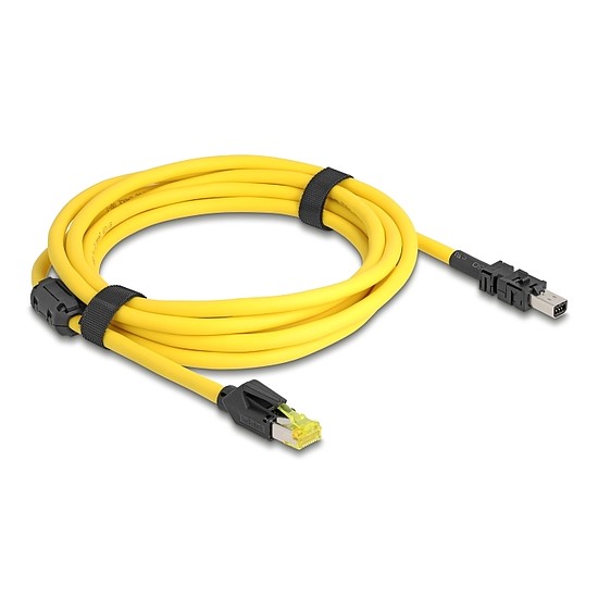 Delock kábel RJ45 dugó Cat.6-Mini I/O 8 tűs D-alakú 2-es típusú dugó 3 m sárga