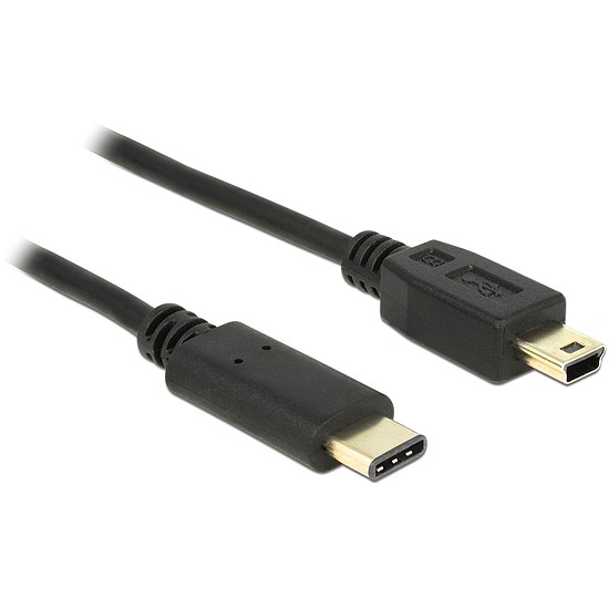 Delock Kábel USB Type-C 2.0 dugó > USB 2.0 Mini-B típusú dugó 2,0 m fekete (83336)