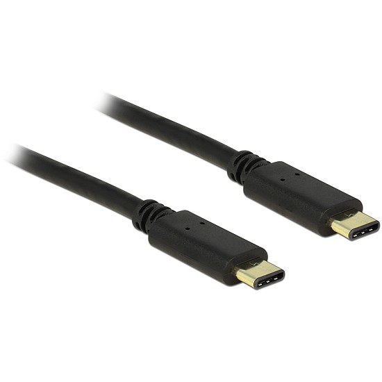 Delock Kábel USB Type-C 2.0 dugó > USB Type-C 2.0 dugó 2,0 m fekete (83332)