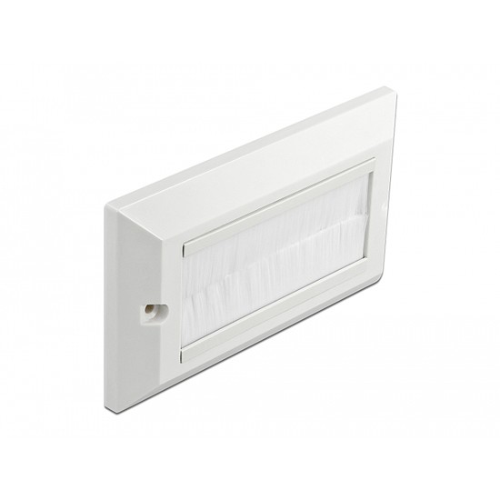 Delock Kábelrendező keret fehér fésűsávokkal 146 x 86 mm (66496)