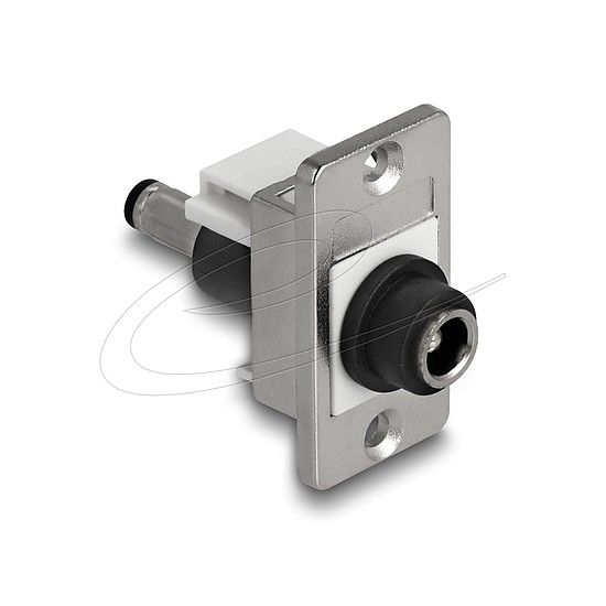 Delock Keystone DC 5,5 x 2,5 mm-es anya-DC 5,5 x 2,1 mm-es apa ezüst / fehér / fekete