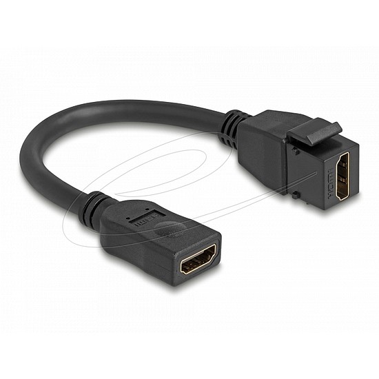 Delock Keystone modul kábel HDMI anya-alj 8K 60 Hz 20 cm fekete