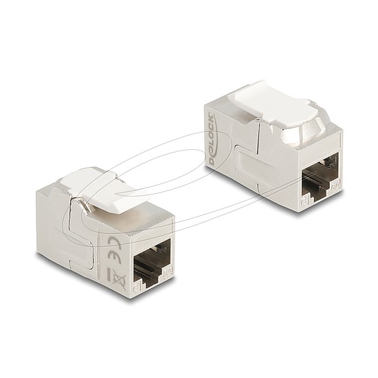 Delock Keystone modul összekötő RJ45 aljzat RJ45 aljzat, Cat.6A árnyékolt