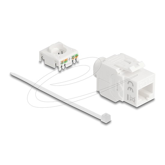 Delock Keystone modul RJ45 aljzat LSA, Cat.6A UTP 180 szerszám nélküli